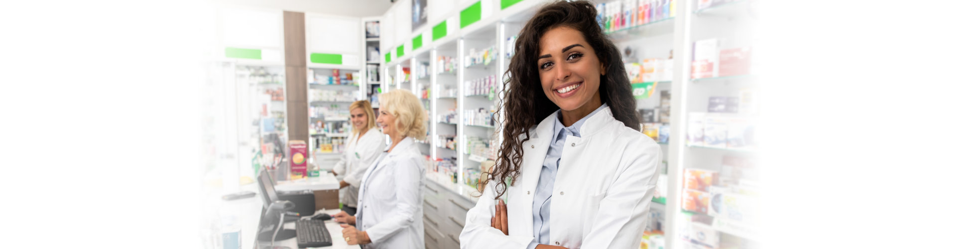 lady pharmacist smiling
